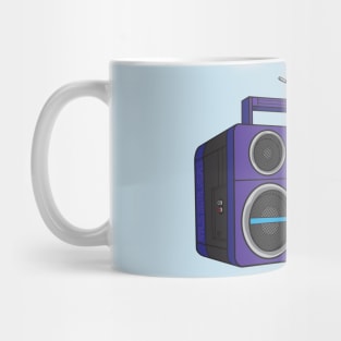 Boombox (Platinum + Blue-Magenta Violet Colorway) Analog / Music Mug